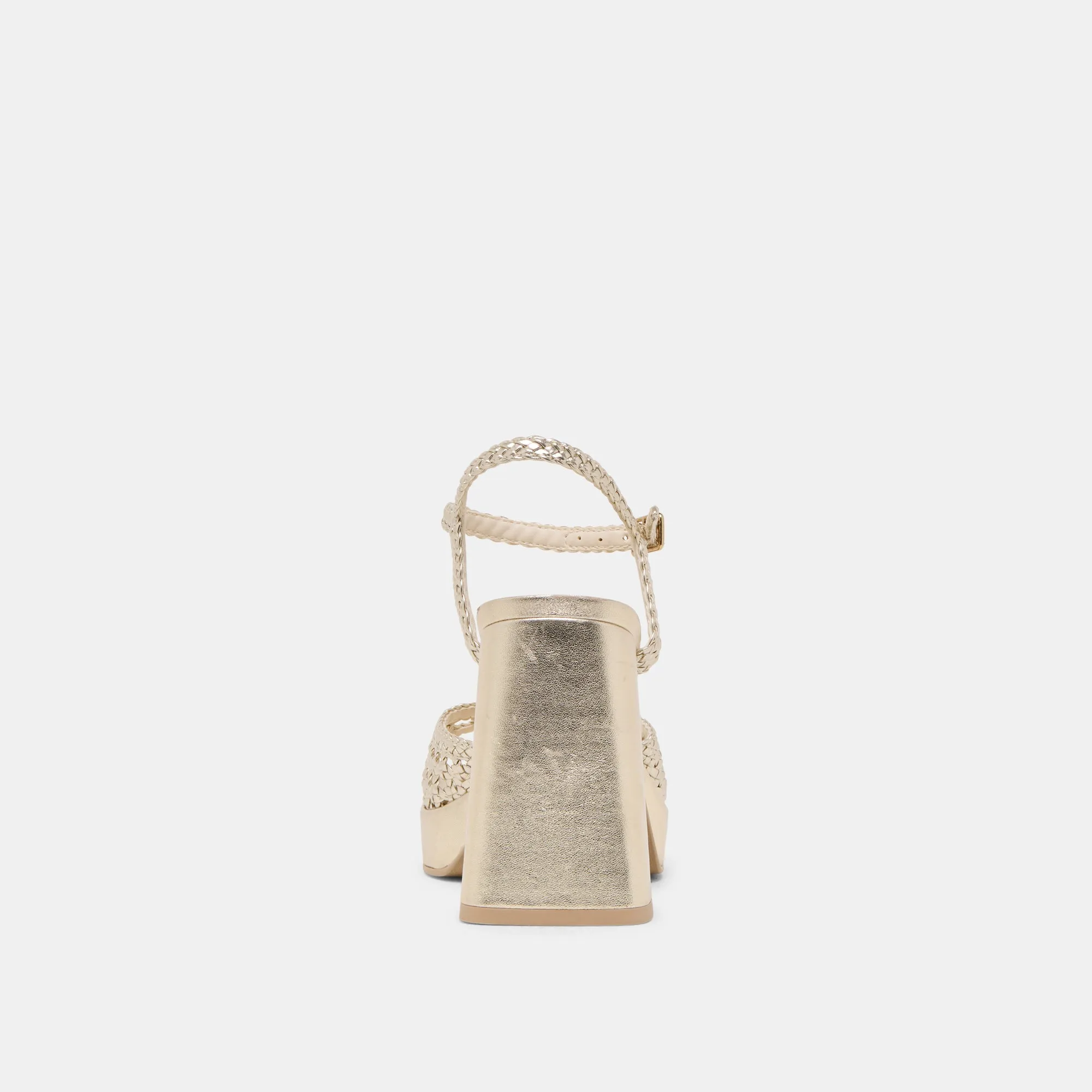 PEYTEN HEELS LIGHT GOLD WOVEN STELLA