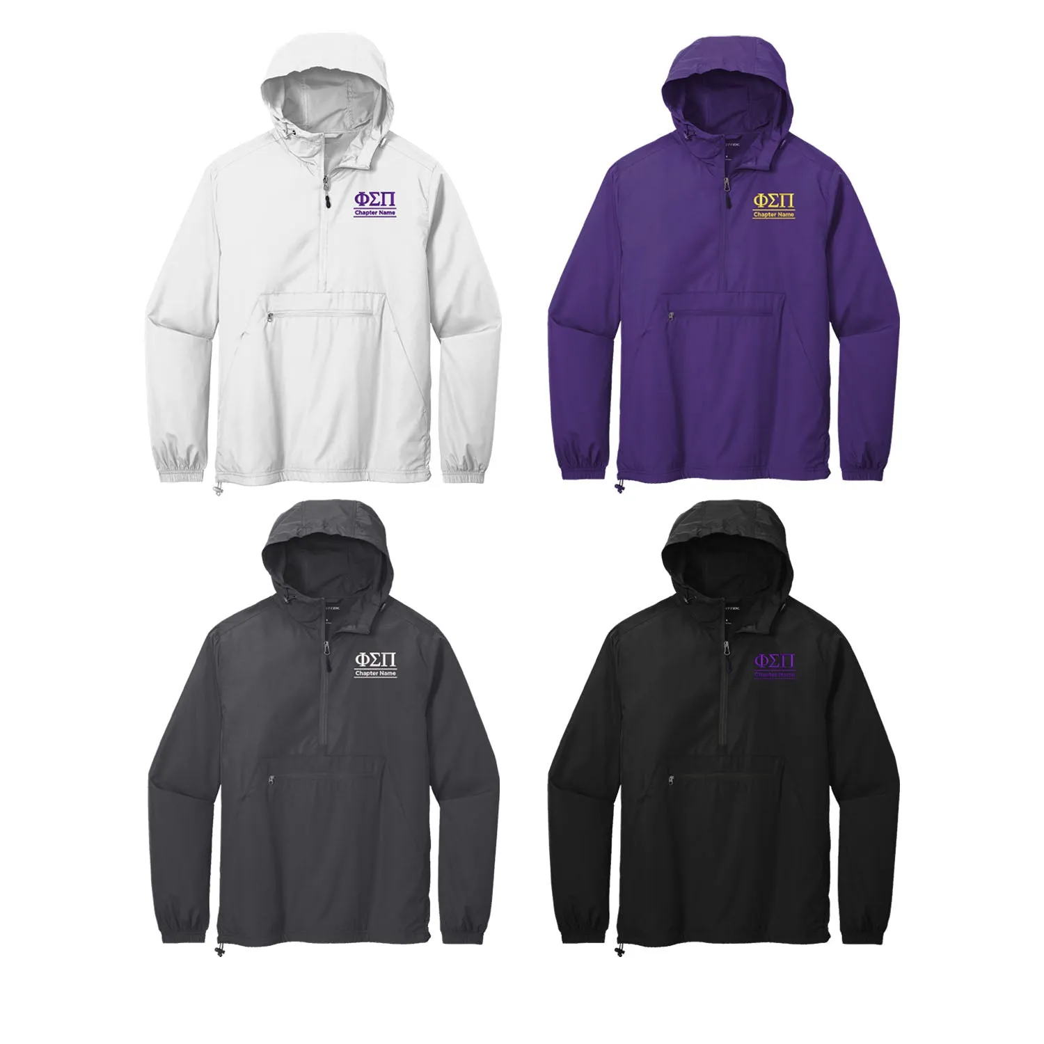 Phi Sigma Pi Lightweight Windbreaker - Chapter Name
