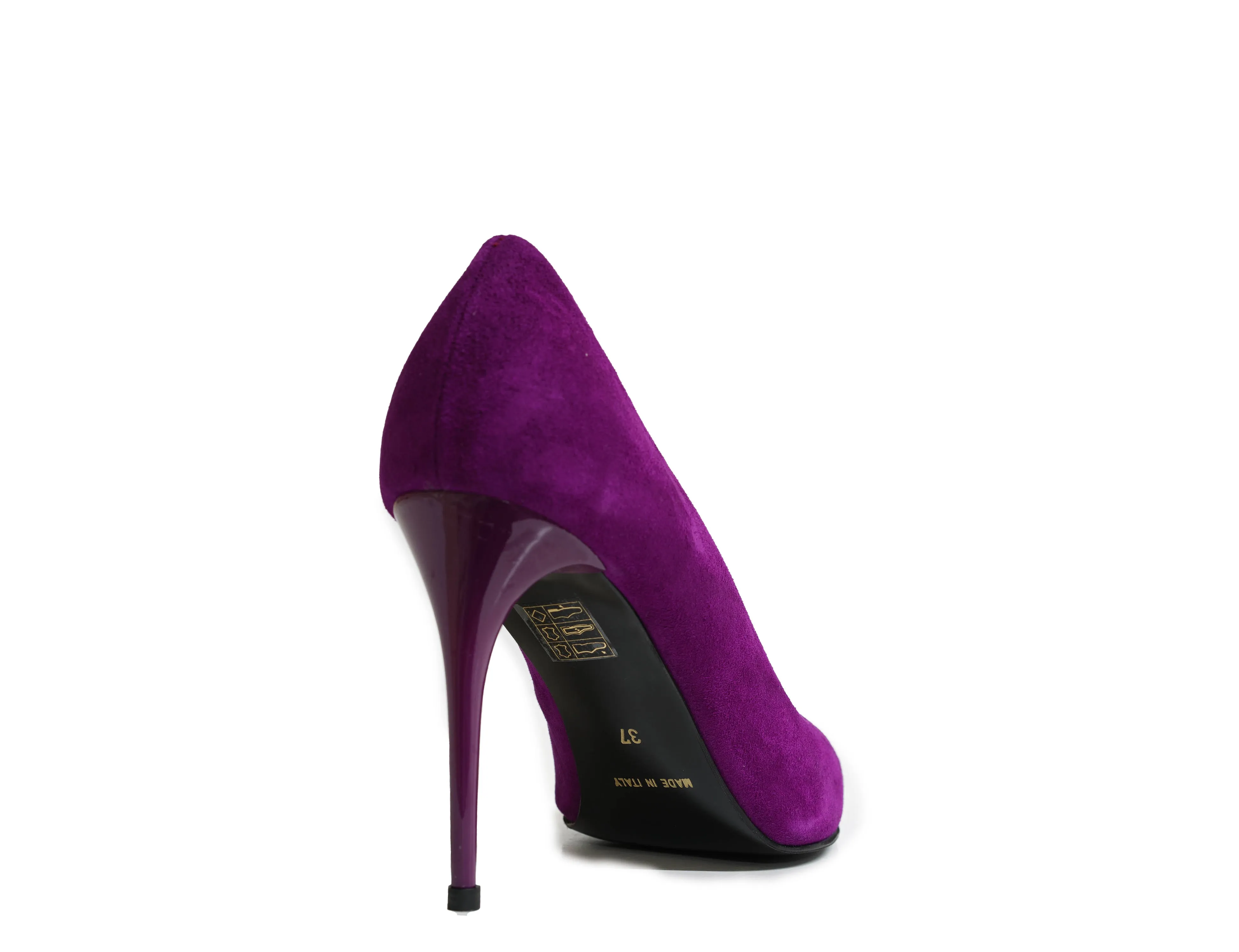 Philipp Plein Women's Fuxia Suede Skull Pump 90