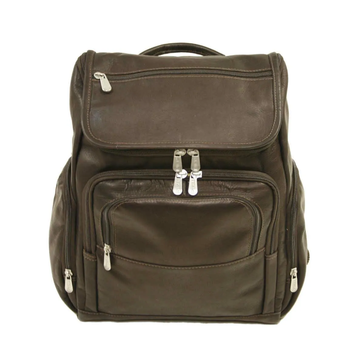 Piel Leather Multi-Pocket Laptop Backpack