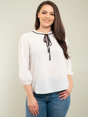 PLUS SIZE 3/4 SLEEVE TOP