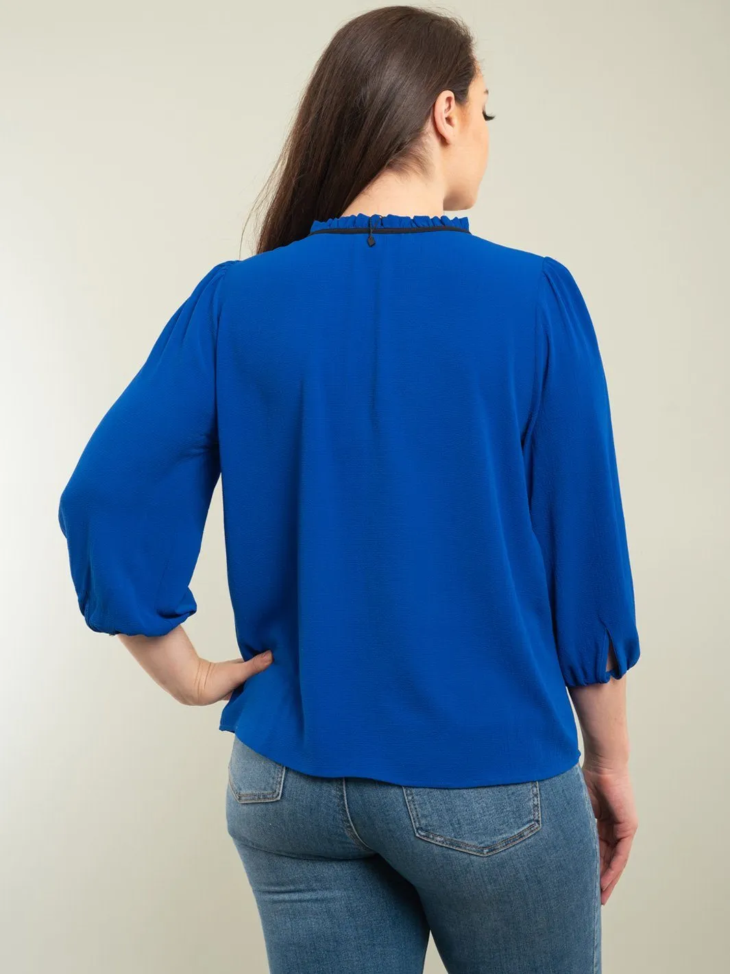 PLUS SIZE 3/4 SLEEVE TOP