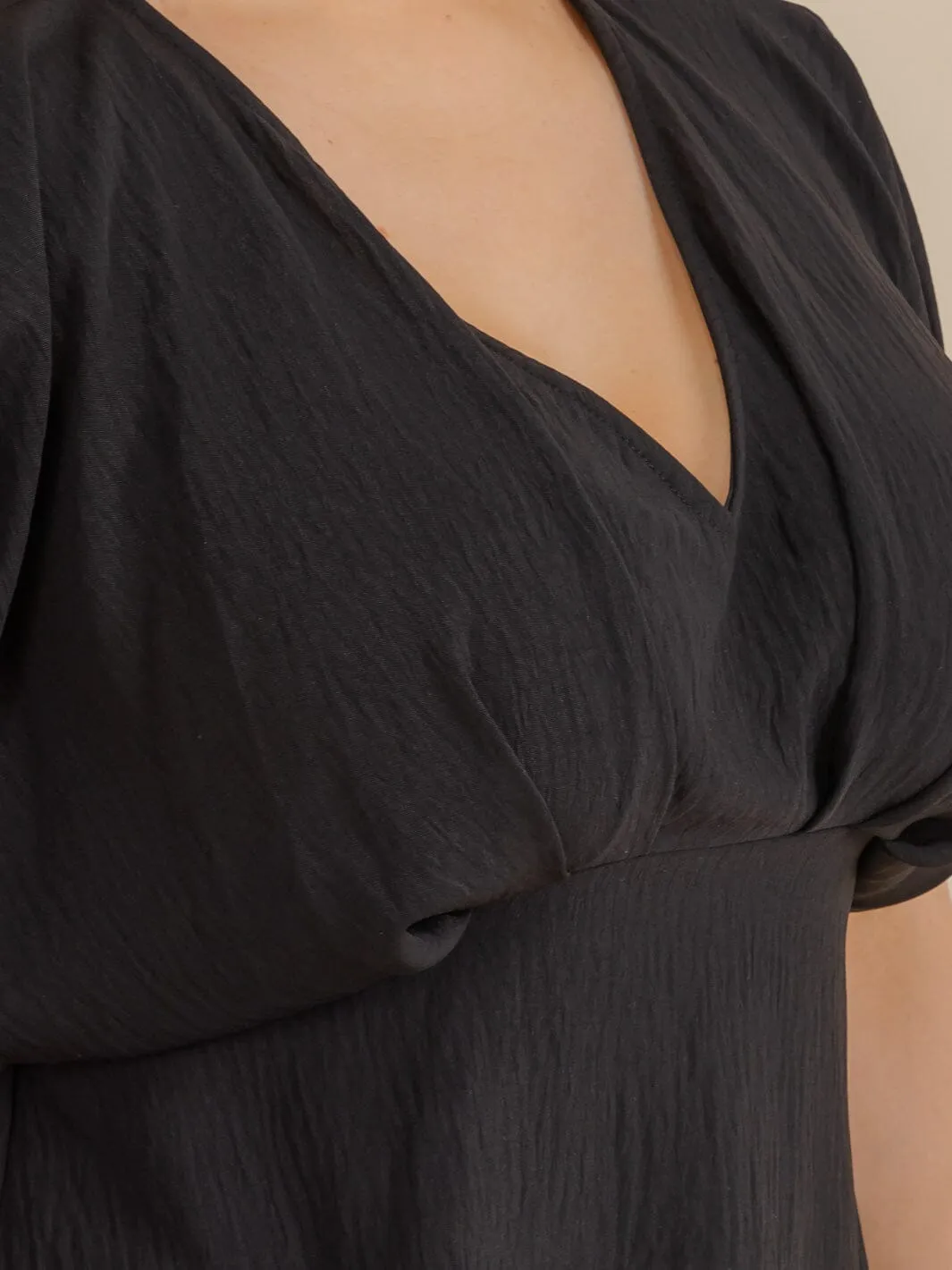 PLUS SIZE SHORT SLEEVE V-NECK PEPLUM TUNIC BLOUSE