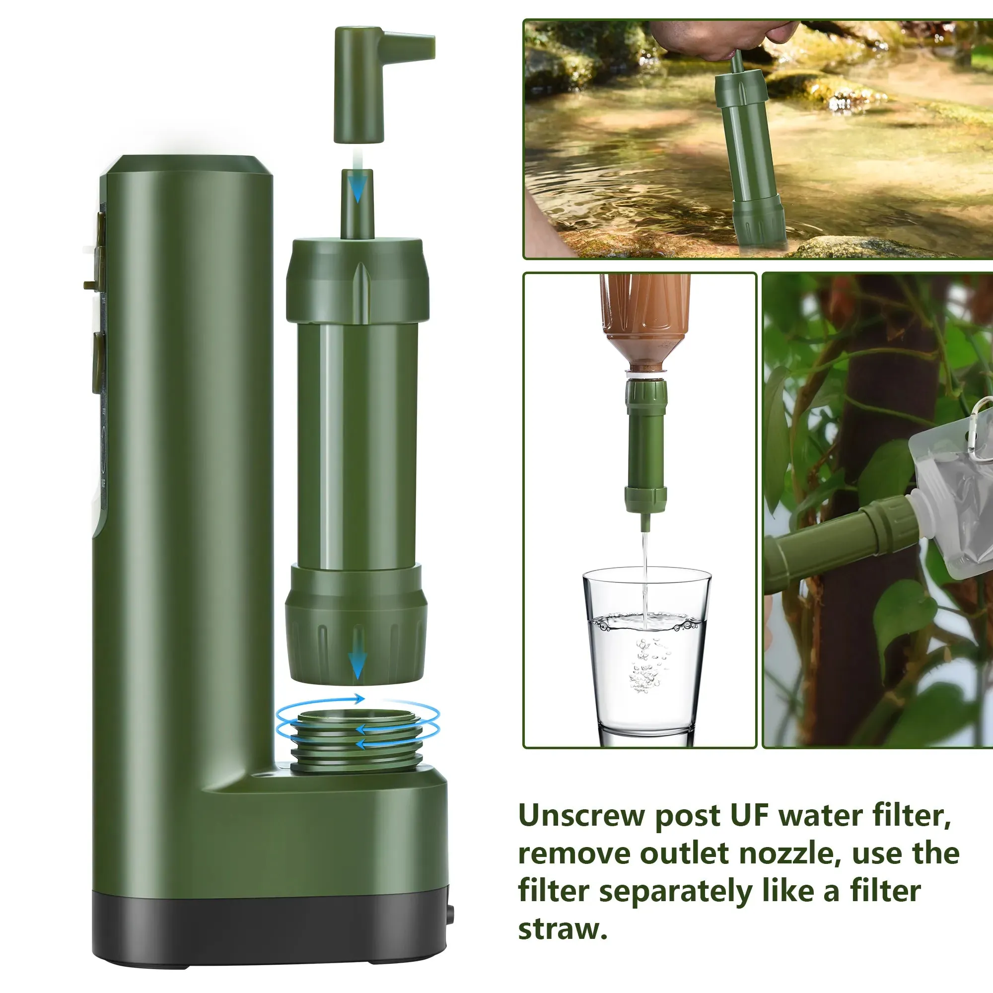 Portable Electric Water Purification Straw – Rechargeable, Fast, and Reliable