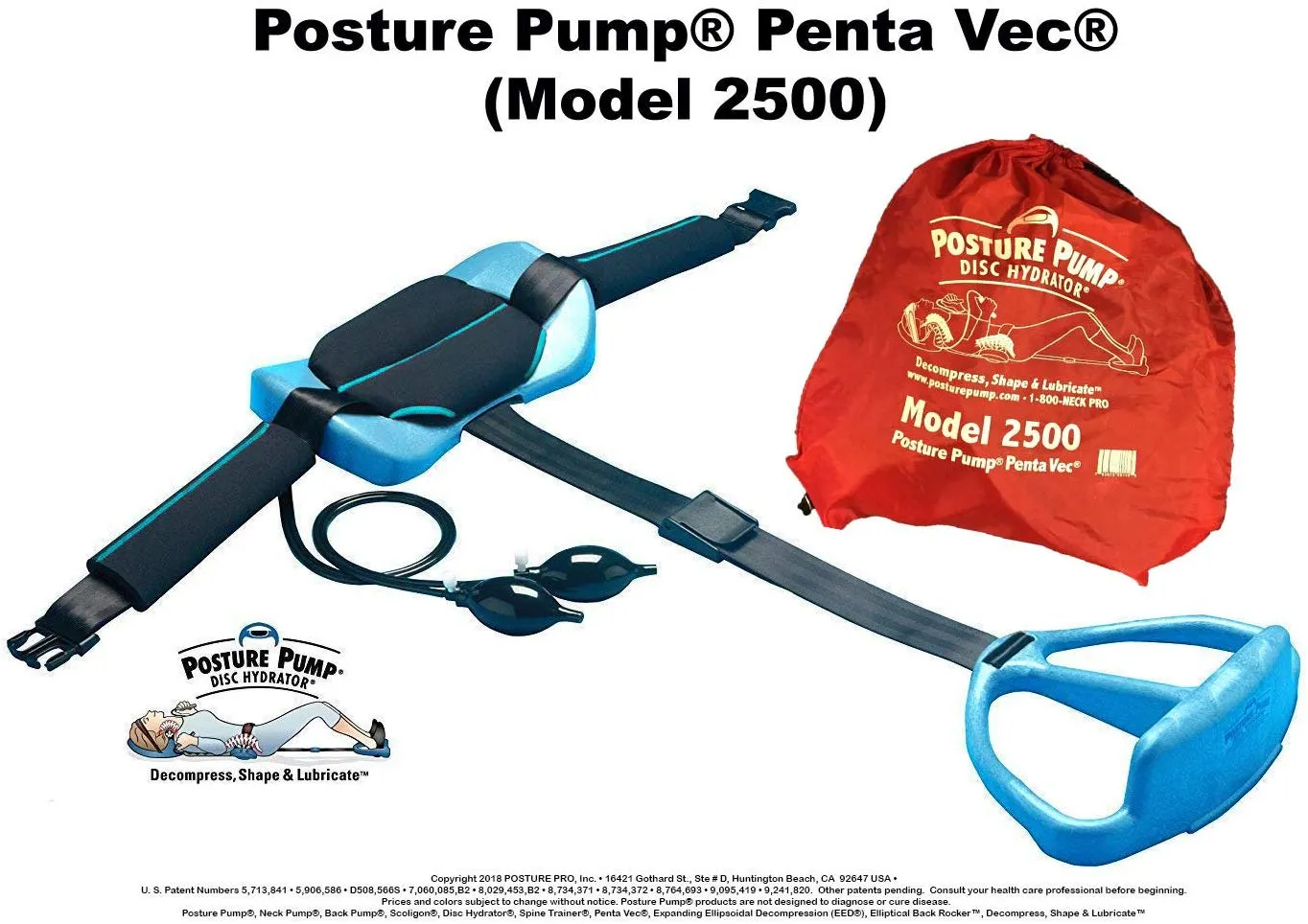 Posture Pump Relief for Sciatica and Low Back Pain - Penta Vec Model 2500