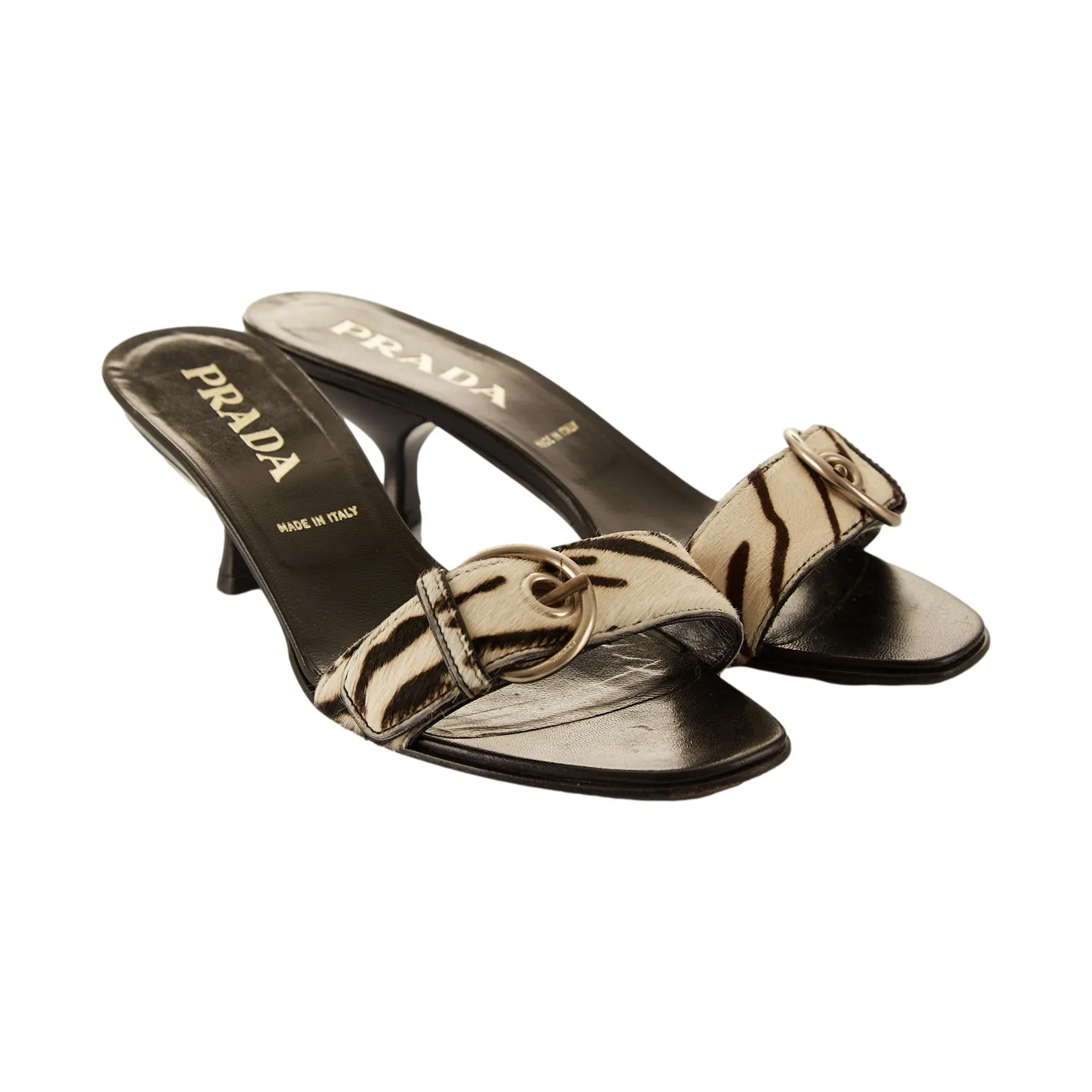Prada Zebra Print Kitten Heels