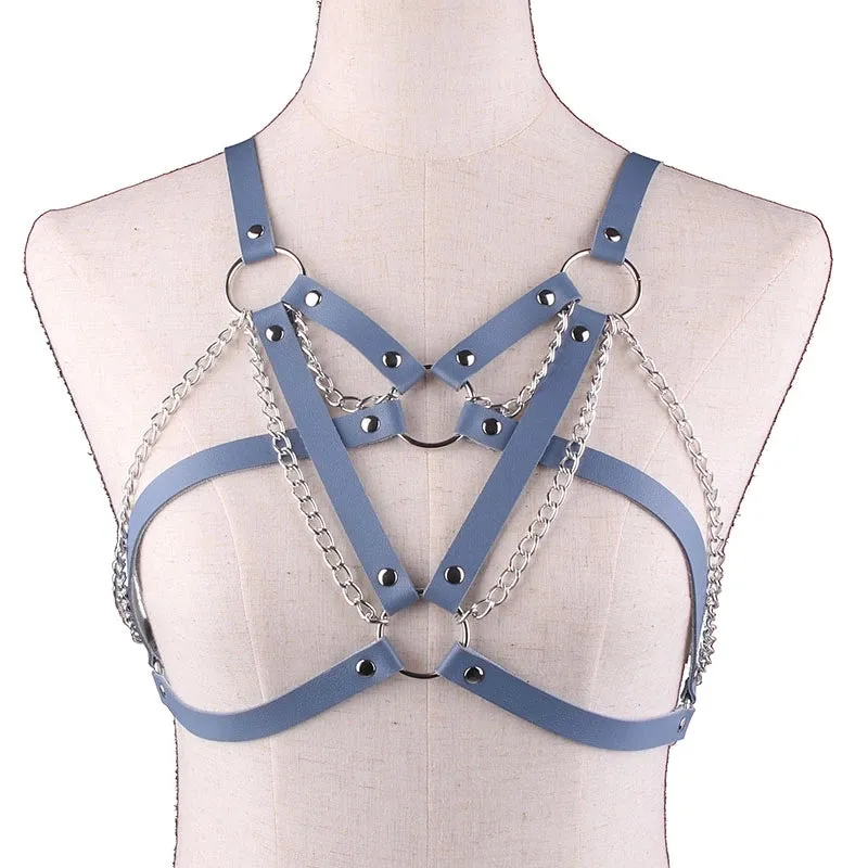 PUNK PU METAL CHAIN SEXY BELT UB2481
