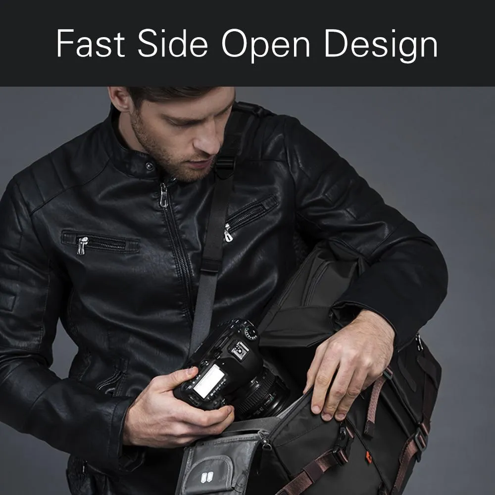 "Discover Excellence: Concept Waterproof Professional Camera Backpack for DSLR Cameras, Lenses, and 15.6in Laptop"