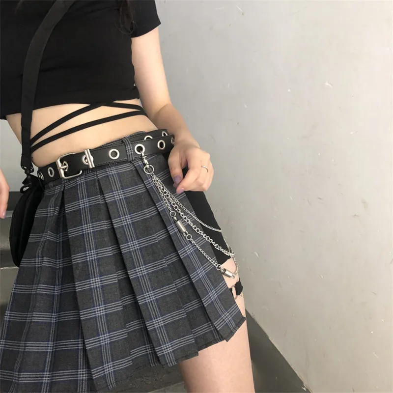 "PUNK STYLE MULTI-LAYER" BELT PANTS CHAIN D070406