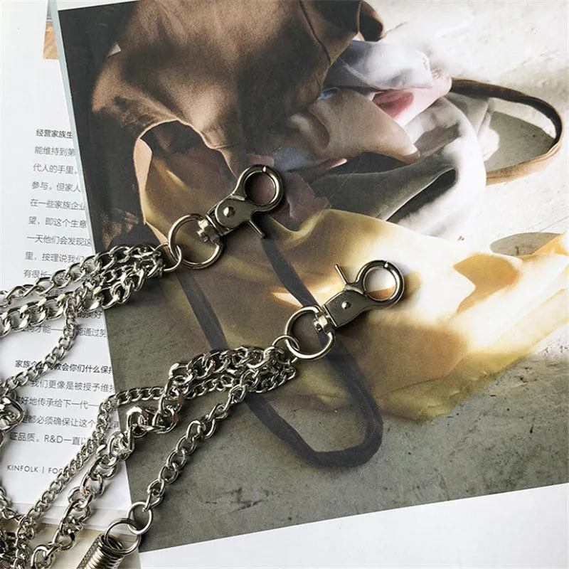 "PUNK STYLE MULTI-LAYER" BELT PANTS CHAIN D070406