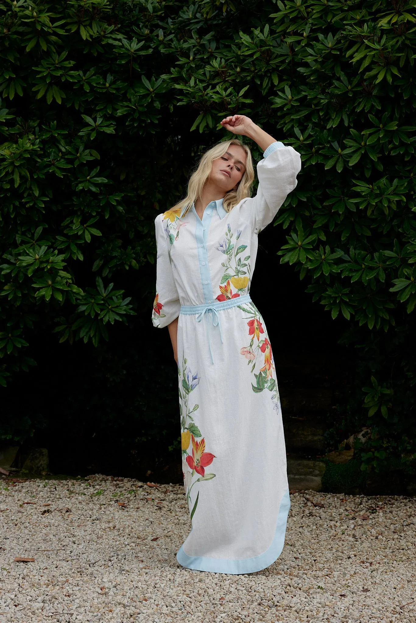 RAFFERTY SKIRT IN WHISPER FLEUR