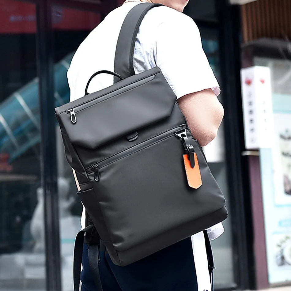 Realaiot High Quality Waterproof Men's Laptop Backpack Luxury Brand Designer Black Backpack for Business Urban Man Backpack USB Charging Gifts for Men