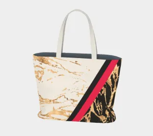 Red Floral Luxe Tote