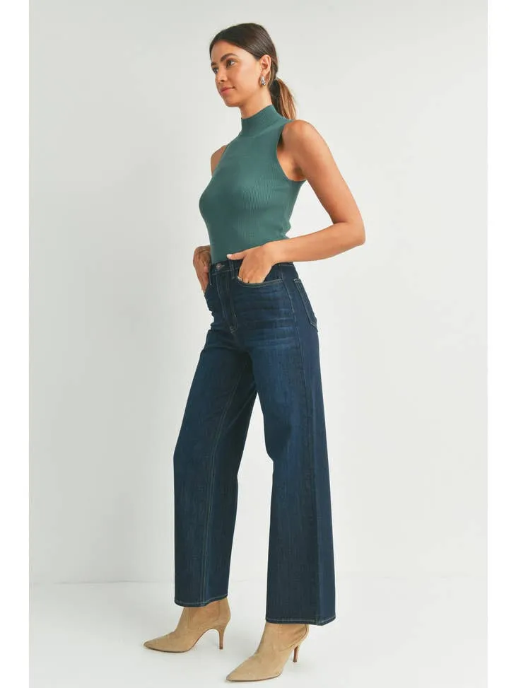 Retro Wide Straight | Just Black Denim
