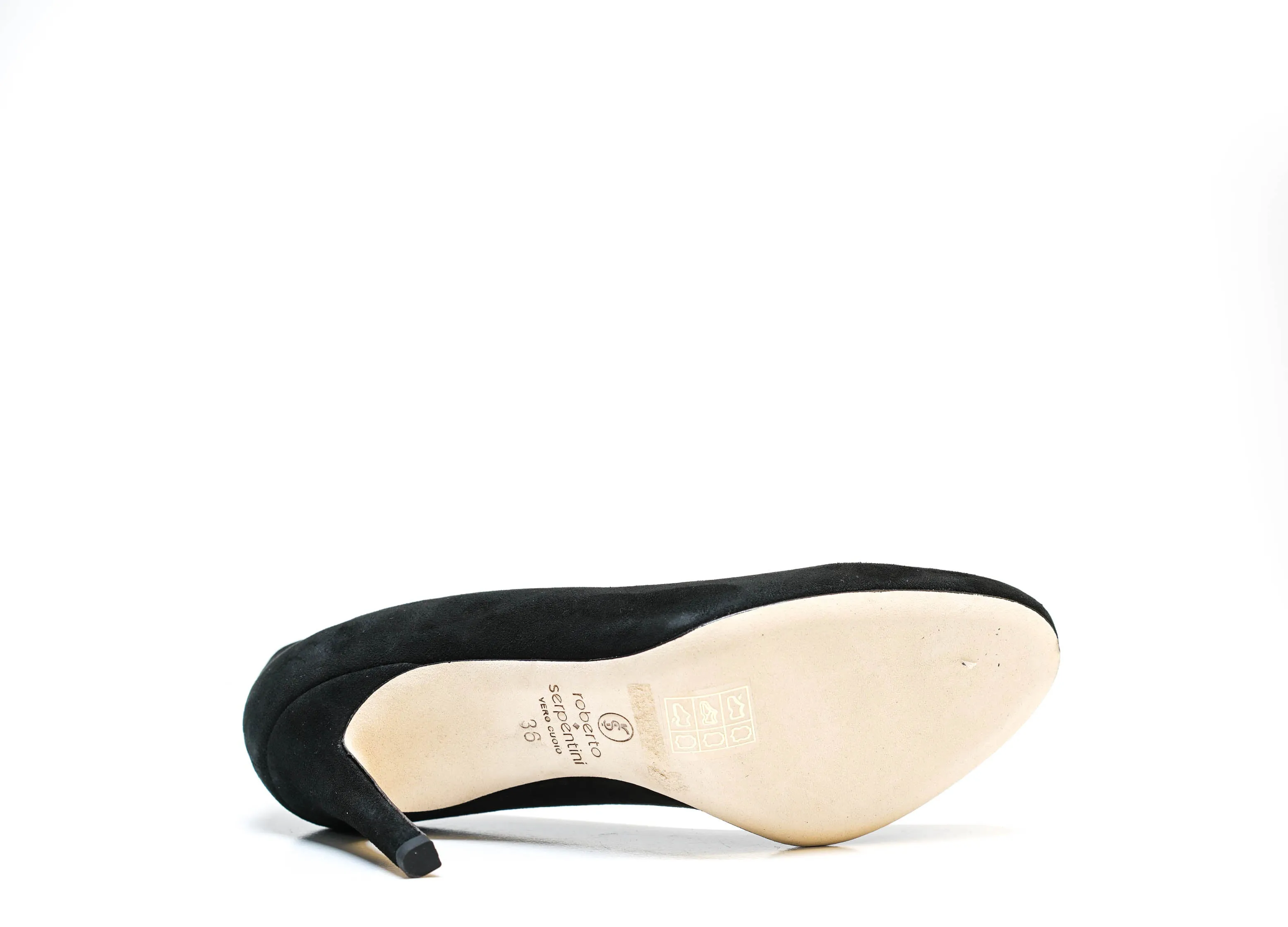 Roberto Serpentini Women's Black Suede Pump 25100