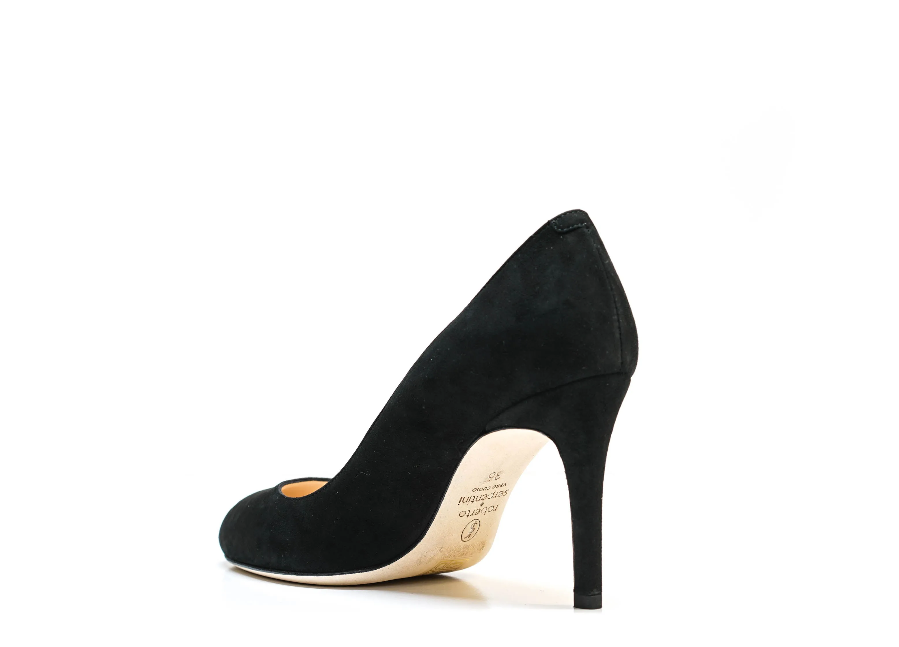 Roberto Serpentini Women's Black Suede Pump 25100
