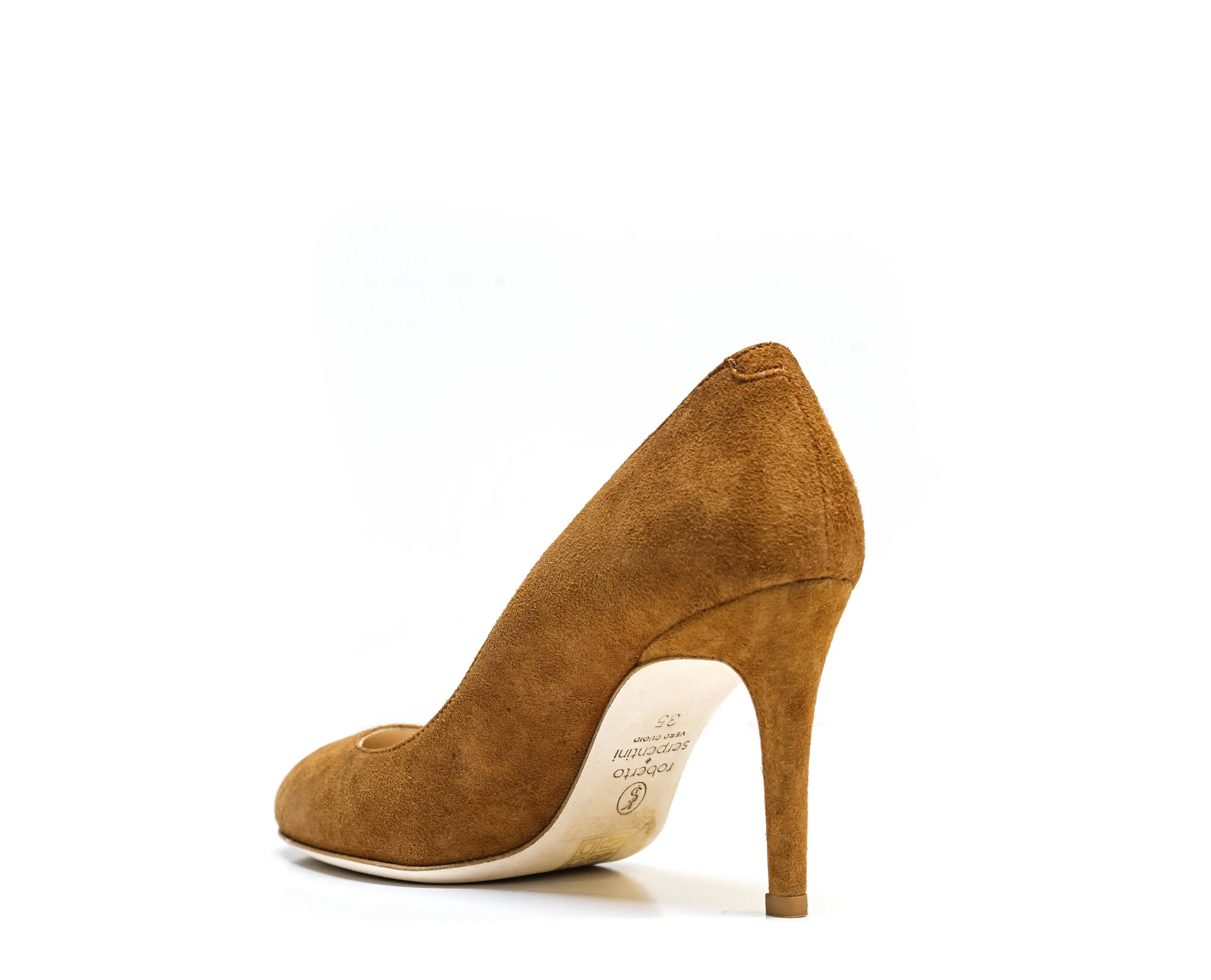 Roberto Serpentini Women's Tan Suede Pump 25100