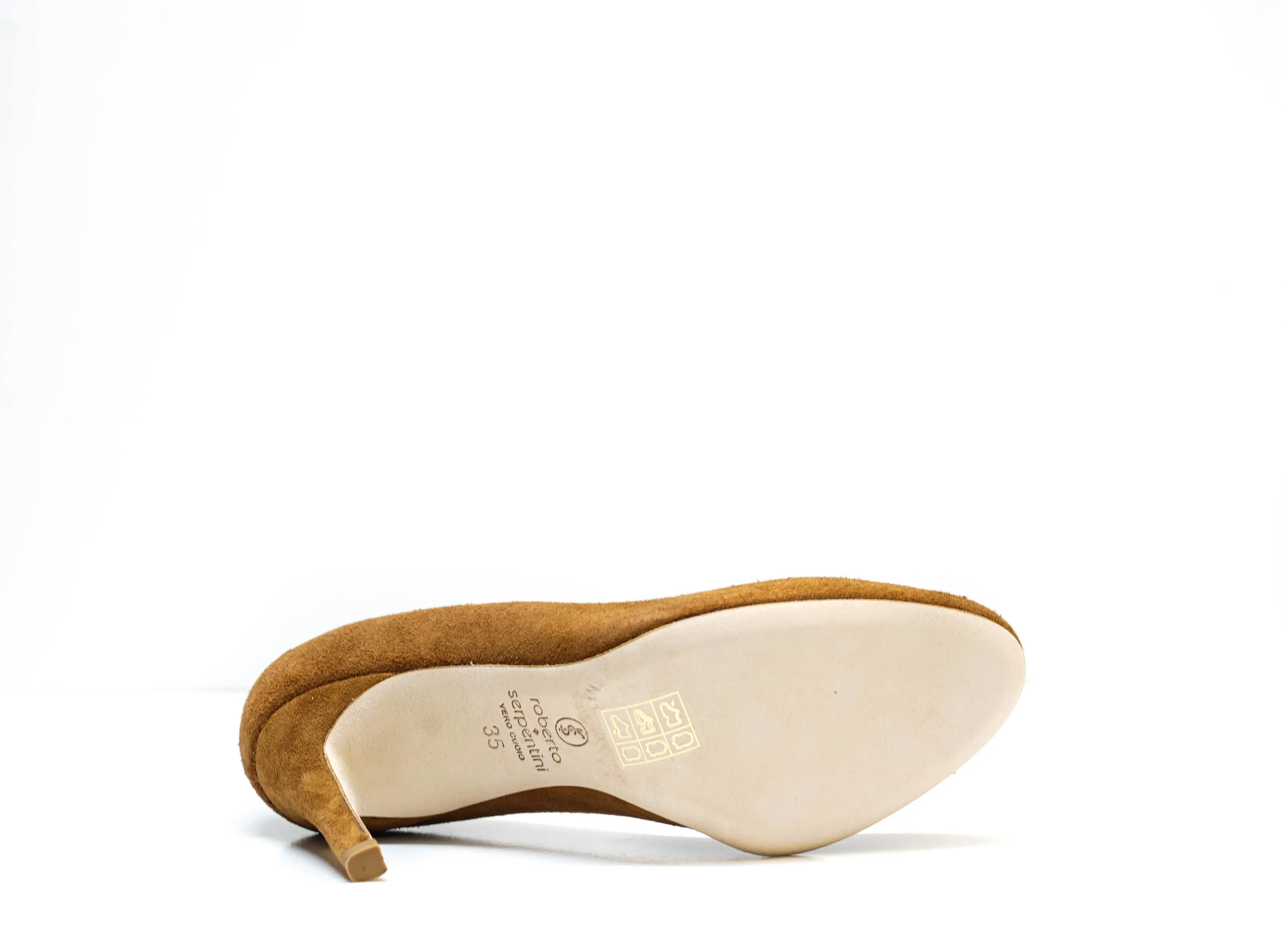 Roberto Serpentini Women's Tan Suede Pump 25100