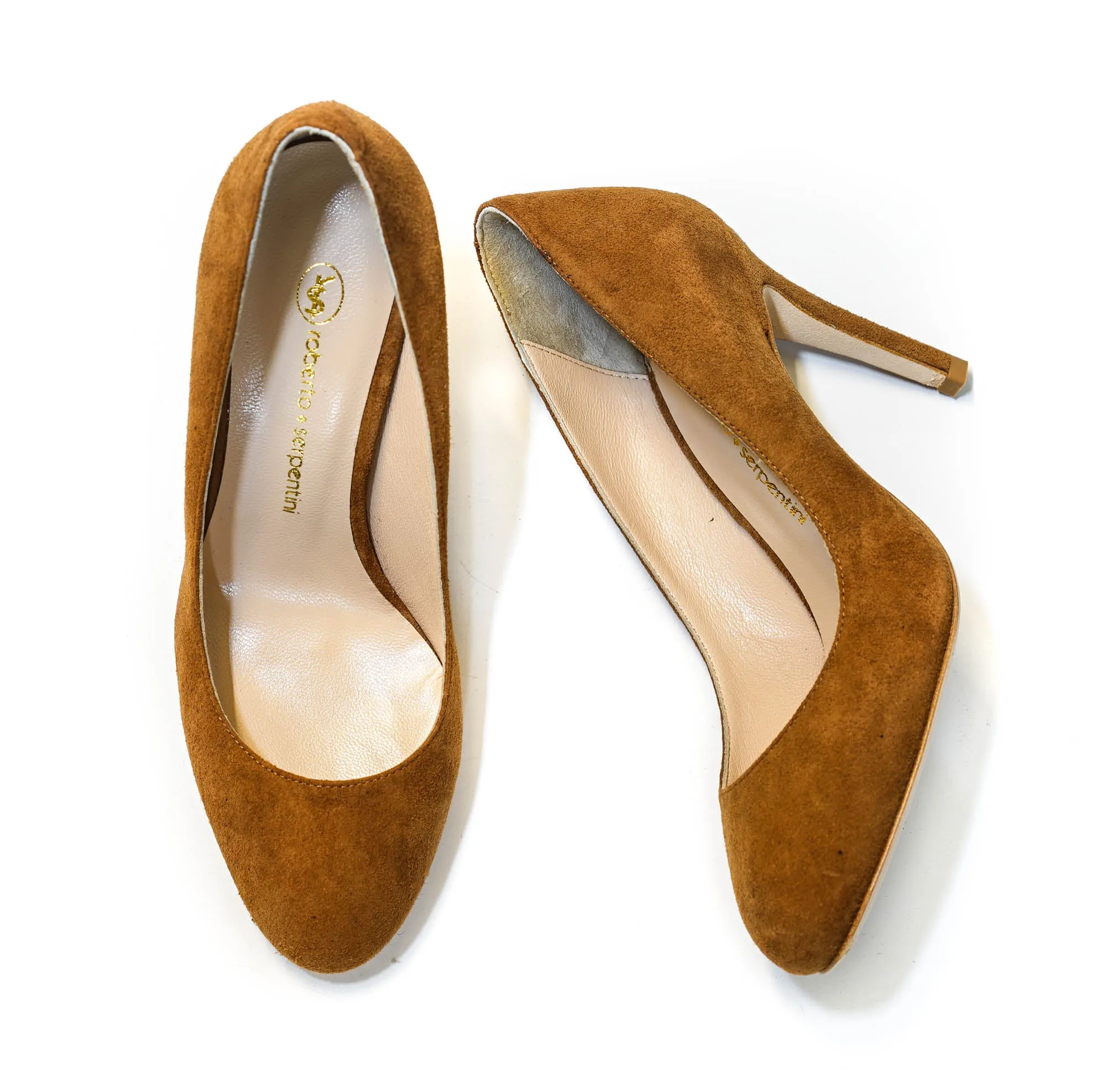 Roberto Serpentini Women's Tan Suede Pump 25100