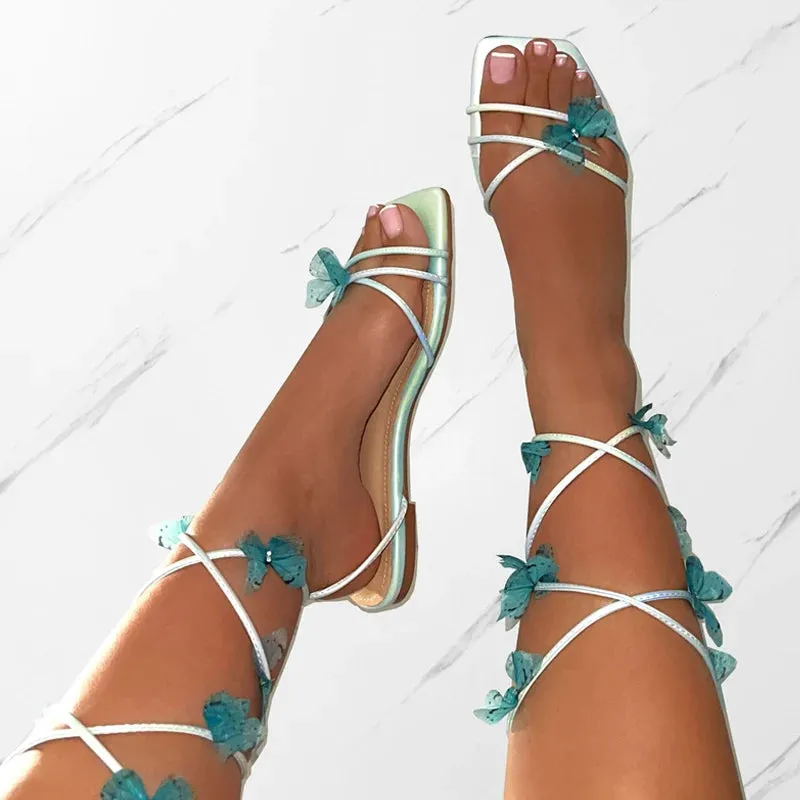 Roman Style Cozy Square Toe Casual Flat Sandals