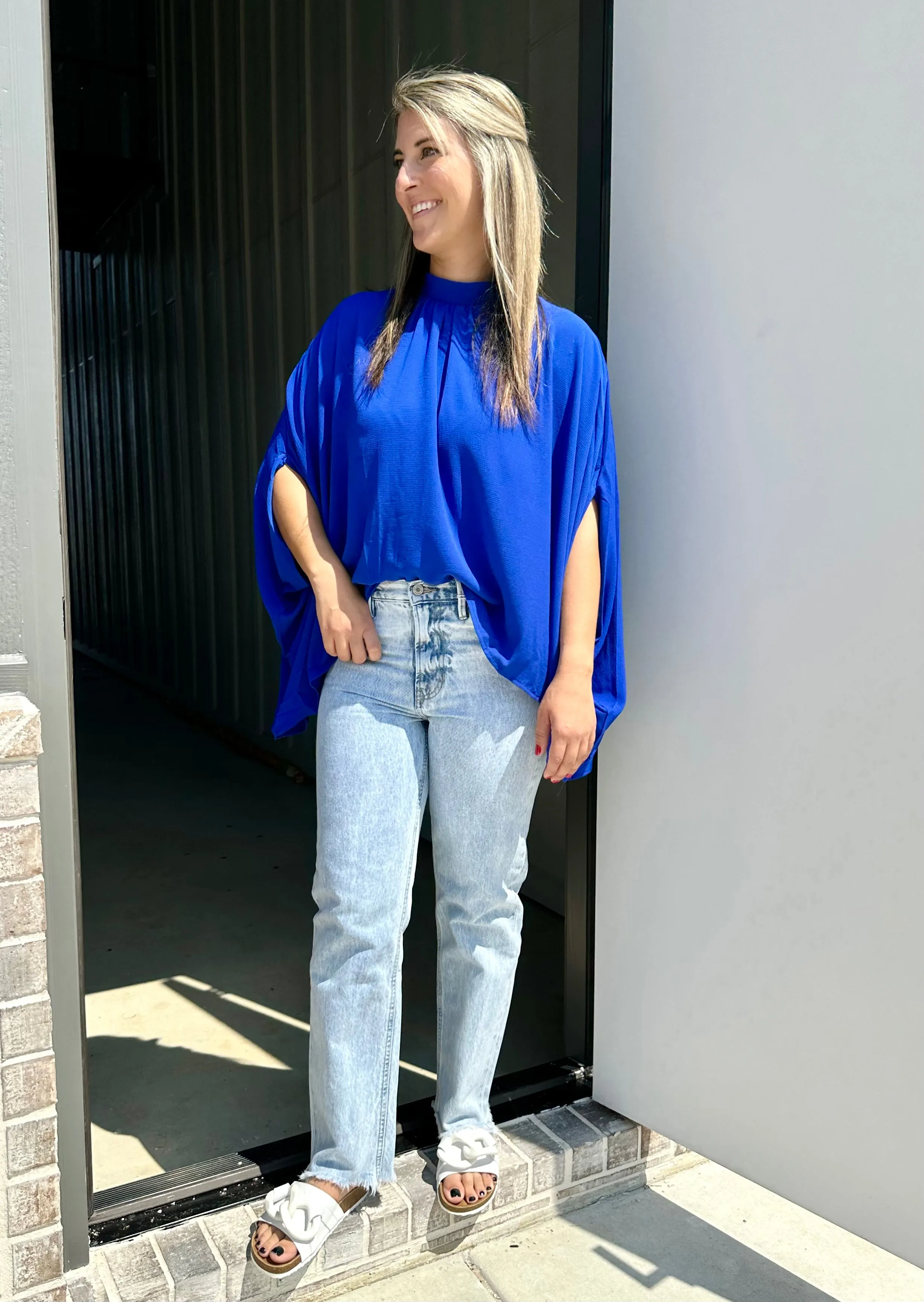 Royal Batwing Blouse