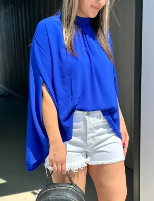 Royal Batwing Blouse