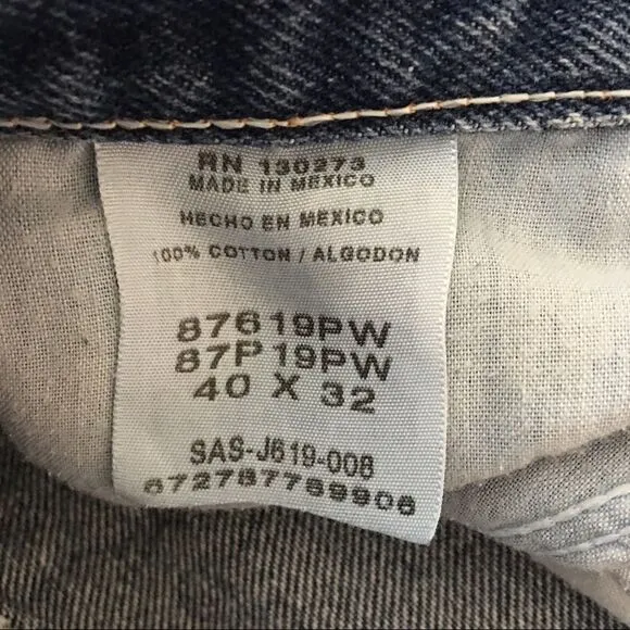 Rustler High Rise Blue Jeans 40 x 32