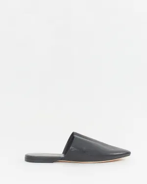 Saint Laurent Black Leather Mule Loafers - 39