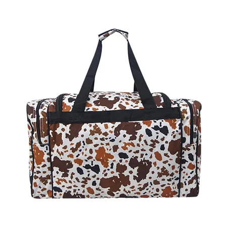 !SALE! Mocha Cow NGIL Canvas 20" Duffle Bag