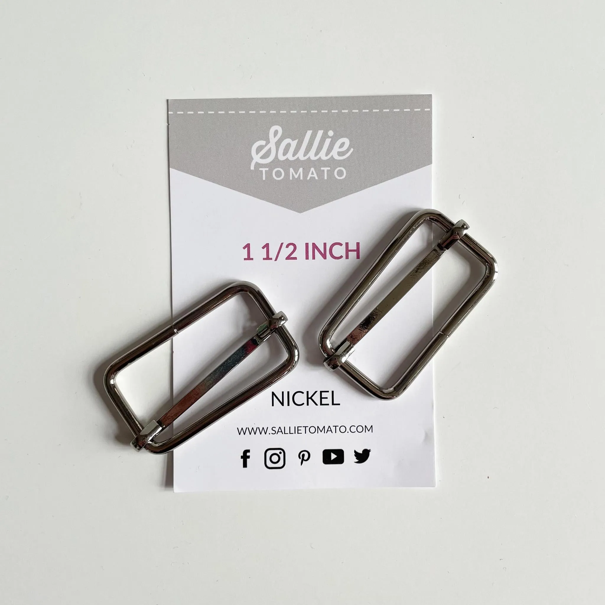 Sallie Tomato : Two Slider Buckles - 1 1/2 inch
