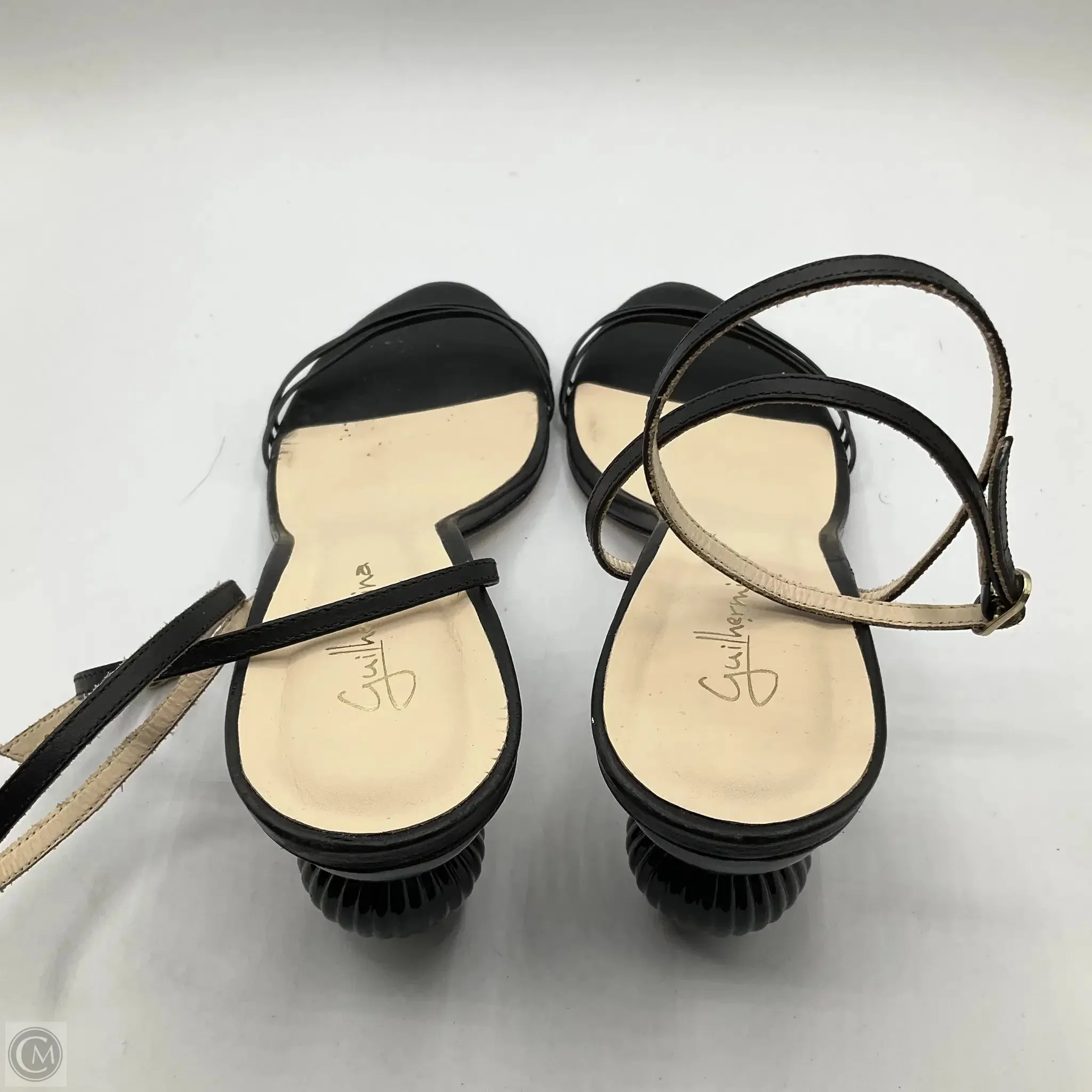 Sandals Heels Kitten By Cmb In Black, Size: 9
