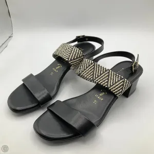 Sandals Heels Kitten By Italian Shoemakers In Black, Size: 7.5