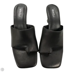 Sandals Heels Kitten By Vaneli In Black, Size: 9