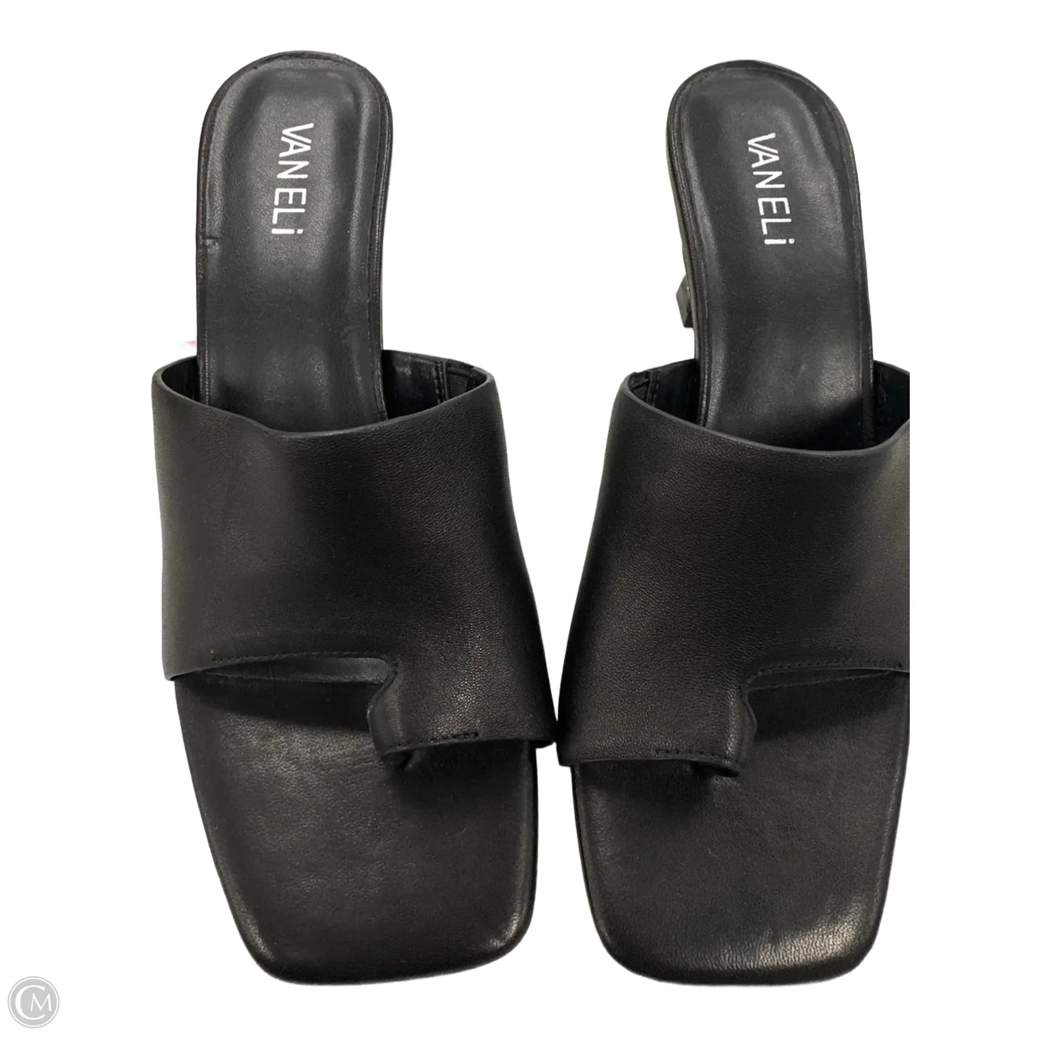 Sandals Heels Kitten By Vaneli In Black, Size: 9
