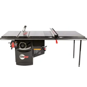 SawStop 5HP, 3ph, 230v Industrial Cabinet Saw w/ 52" Industrial T-Glide Fence System, Rails & Extension Table