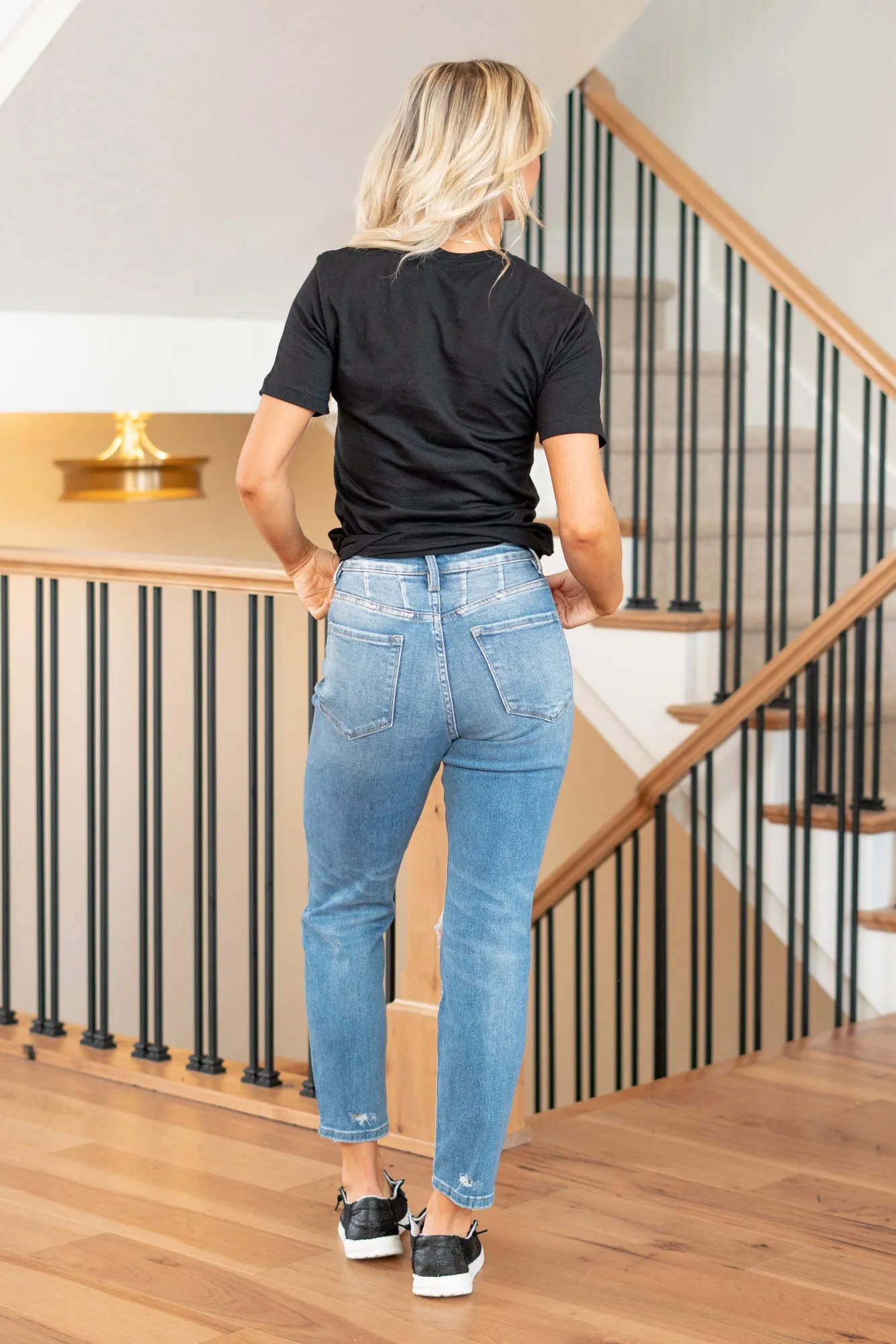 Scratch Erika Distressed Mom Jeans