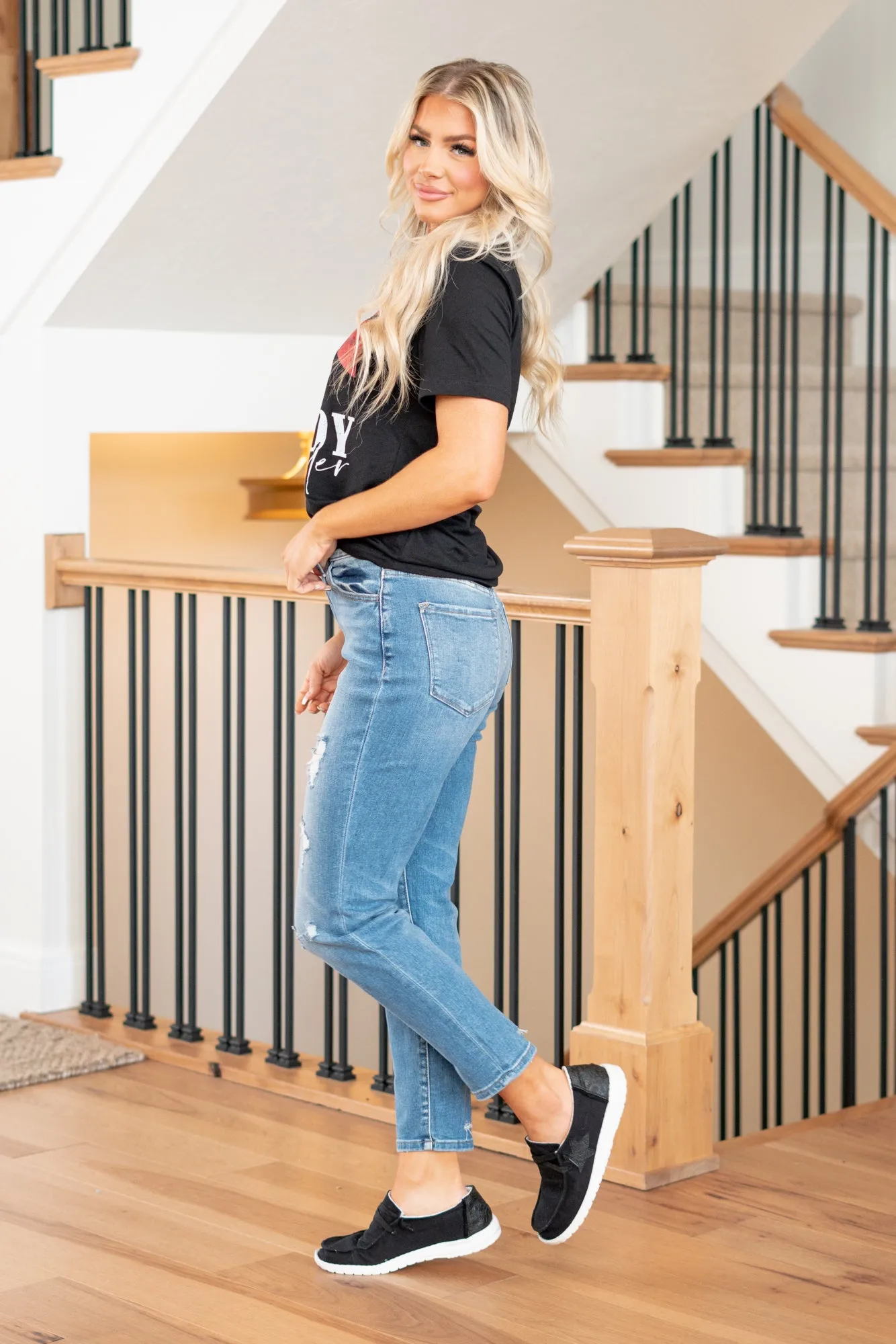 Scratch Erika Distressed Mom Jeans