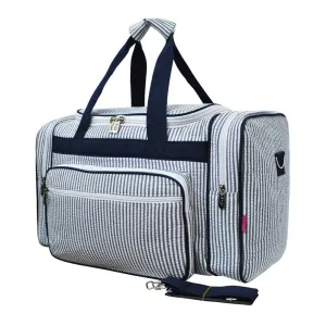 Seersucker Navy NGIL  20" Duffle Bag