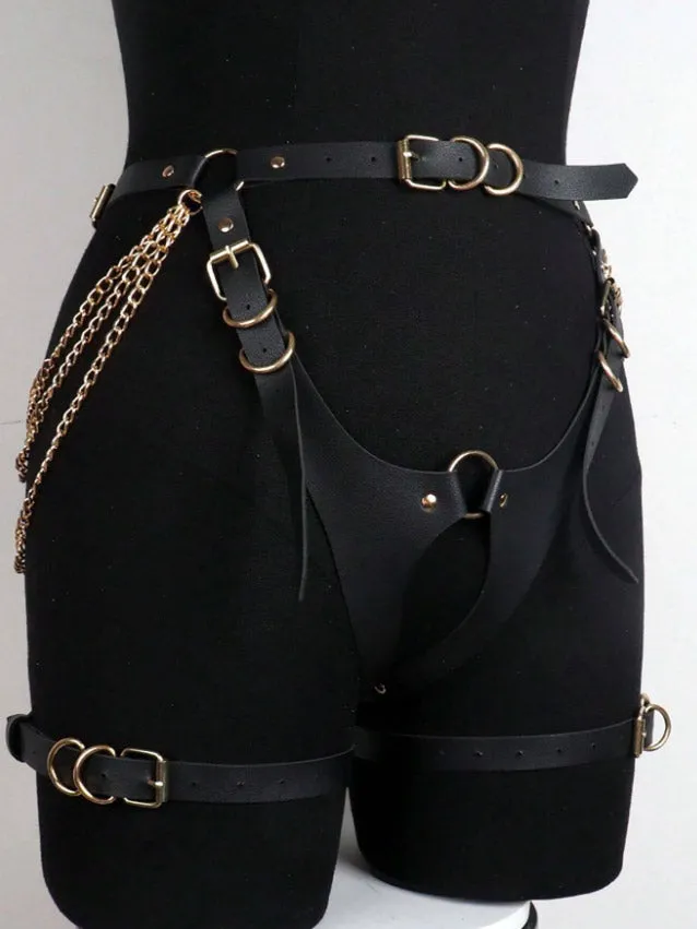 Sexy Harness Garter Belts with chain