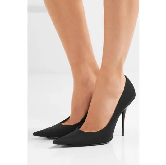 Sexy Red Satin Stiletto Heels Pumps Pointy Toe High Heel Pump