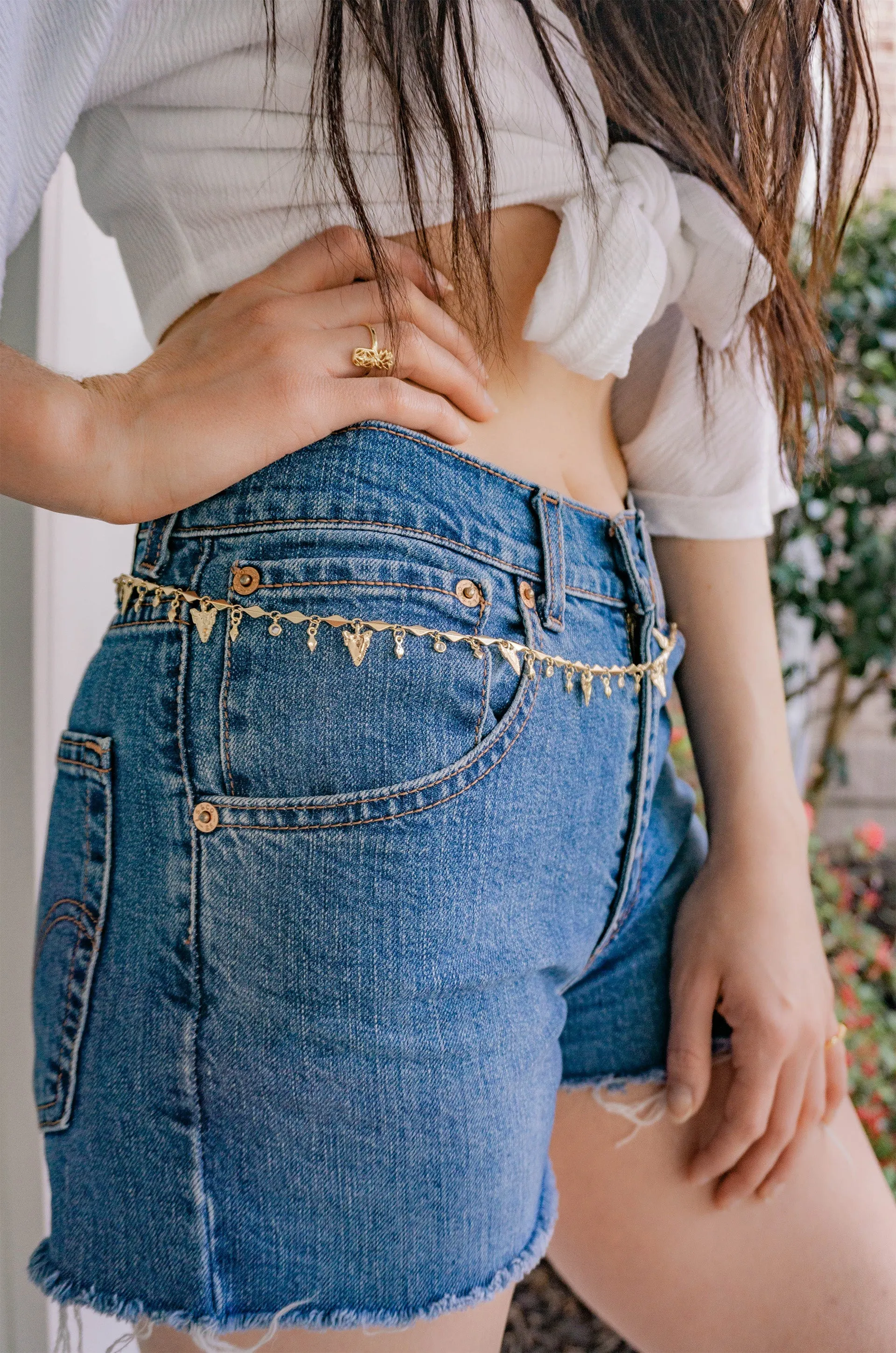 Shark Tooth Fringe Belly Chain