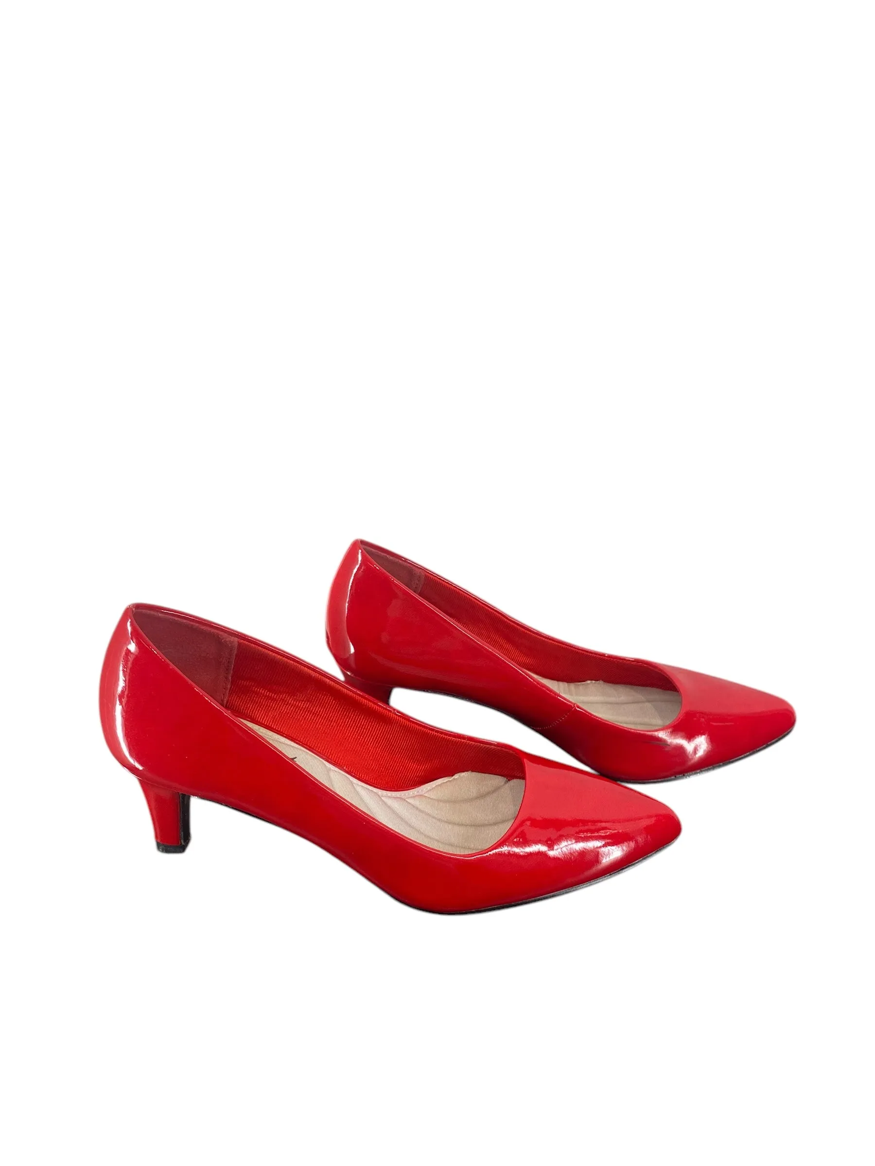 Shoes Heels Kitten By Easy Street In Red, Size: 8.5