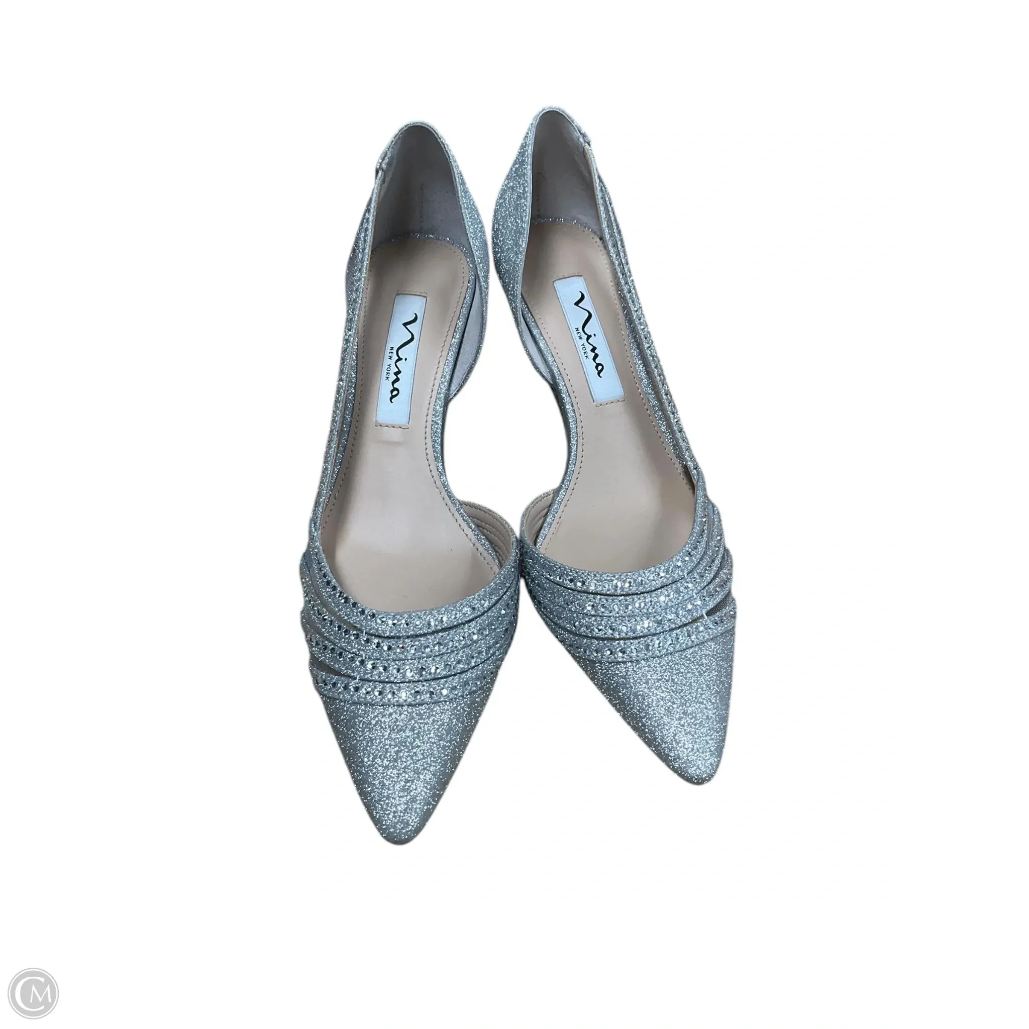 Shoes Heels Kitten By Nina In Silver, Size: 6