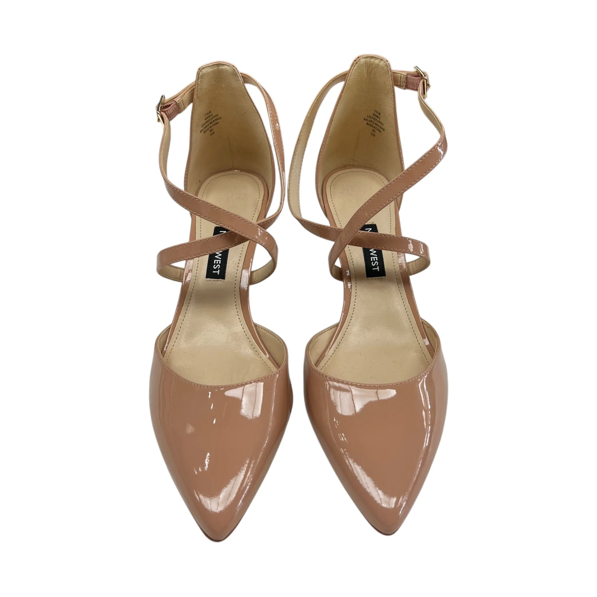 Shoes Heels Kitten By Nine West In Tan, Size:7.5