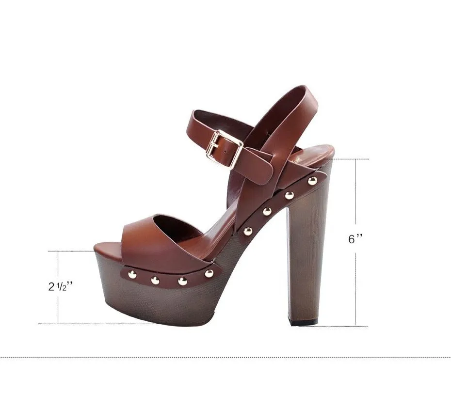 shoes sandals wedges shoes for women high heels peep toe ankle strap platform sandals with rivet zapatos mujer