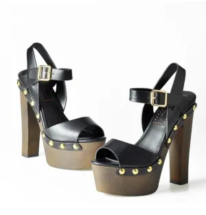 shoes sandals wedges shoes for women high heels peep toe ankle strap platform sandals with rivet zapatos mujer