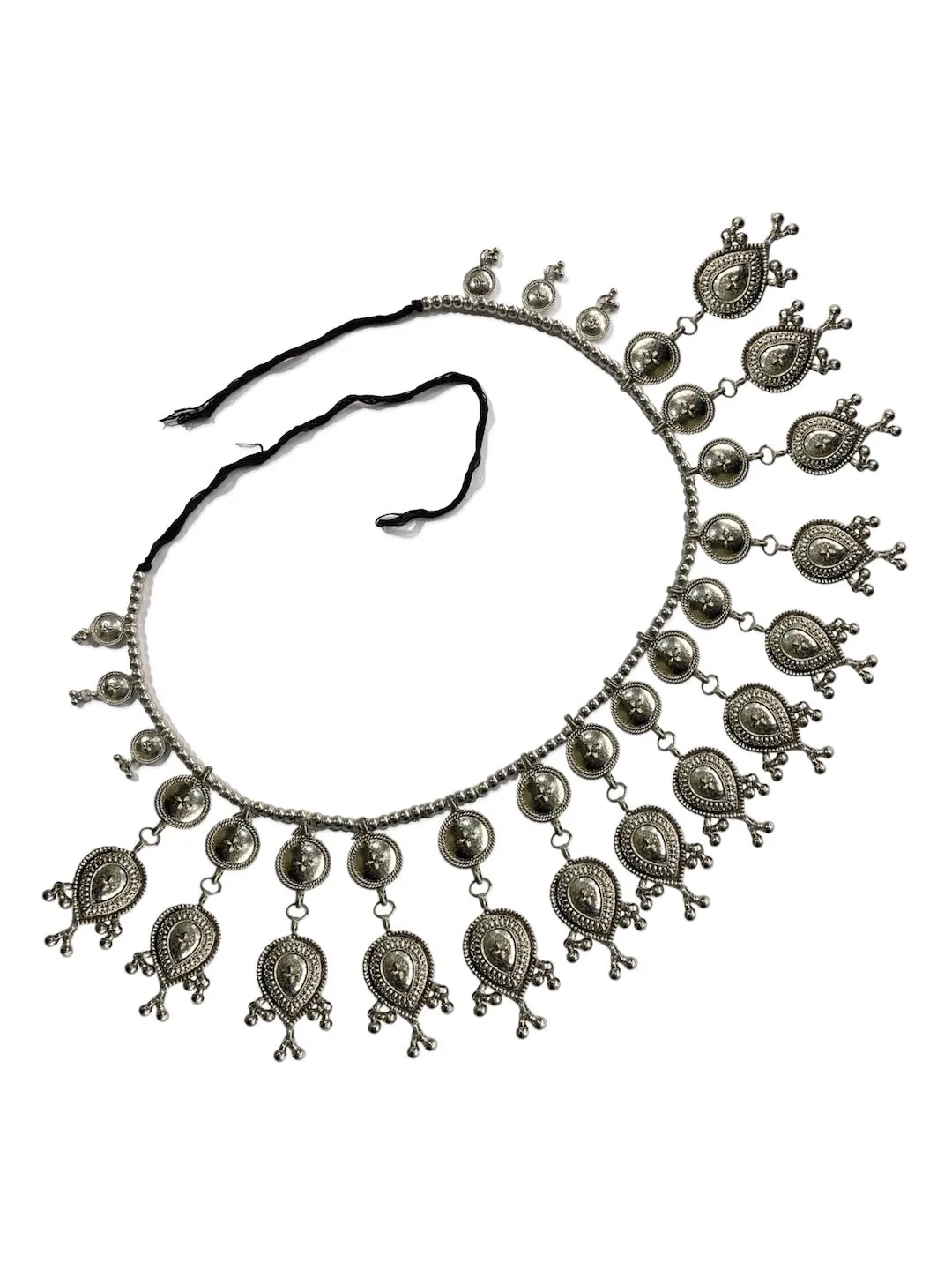 Silver Kamarbandh Ghungroo Drop Design