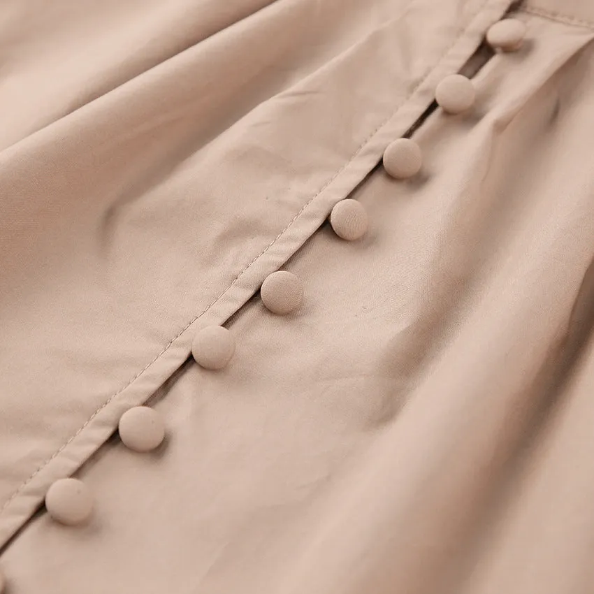 Single-breasted Puff Lantern Sleeve Shirts