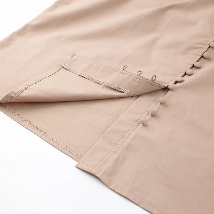 Single-breasted Puff Lantern Sleeve Shirts