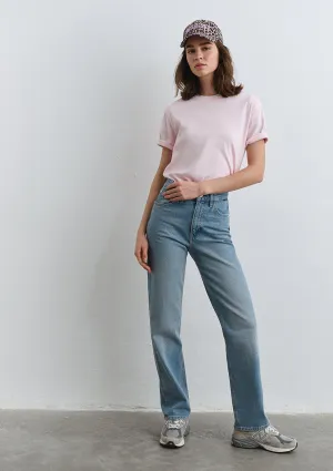 Sky Light Blue Classic Denıim Jean Pants